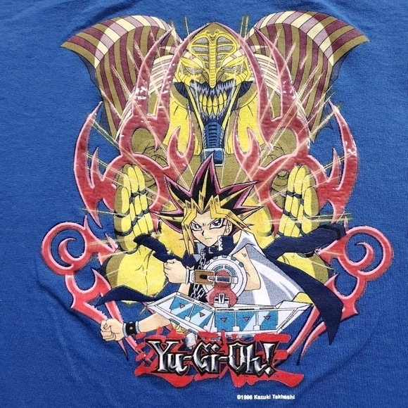Vintage 90s Anime Yu-Gi-Oh sz L Kazuki Takhashi Graphic Long Sleeve Top - Picture 4 of 7